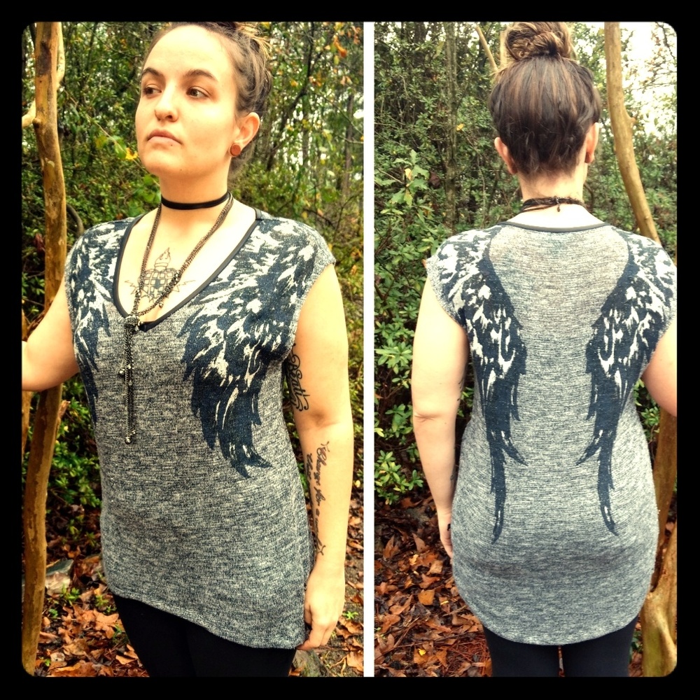Rock & Republic Angel Wing Tunic Shirt